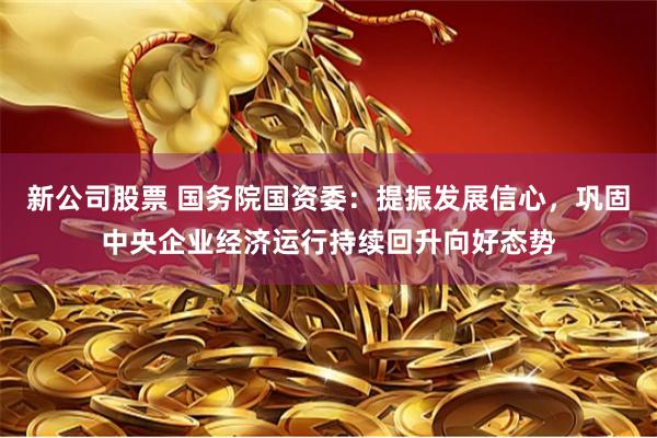 新公司股票 国务院国资委：提振发展信心，巩固中央企业经济运行持续回升向好态势