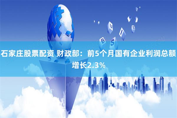 石家庄股票配资 财政部：前5个月国有企业利润总额增长2.3%