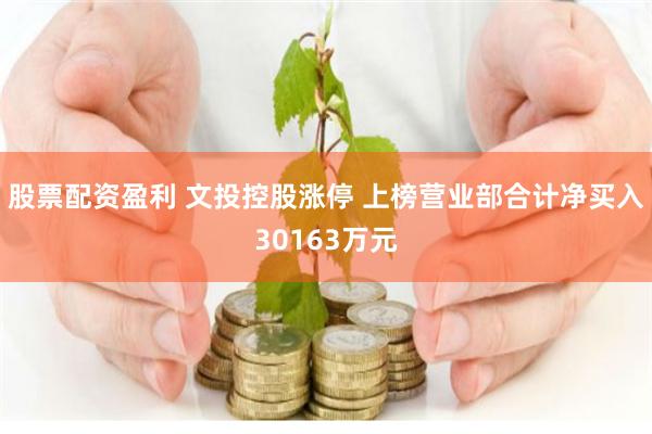 股票配资盈利 文投控股涨停 上榜营业部合计净买入30163万元