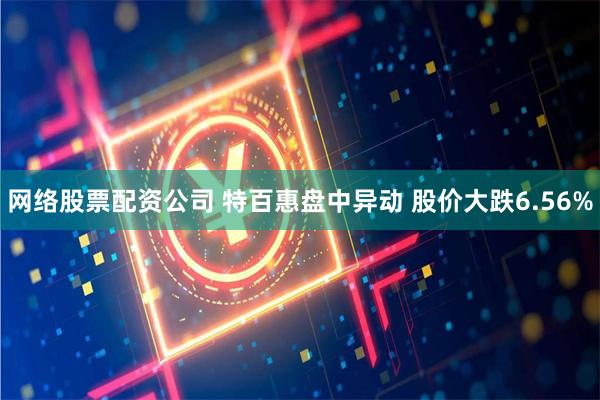 网络股票配资公司 特百惠盘中异动 股价大跌6.56%